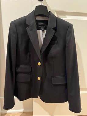 J. Crew Black Schoolboy Blazer with Gold Buttons